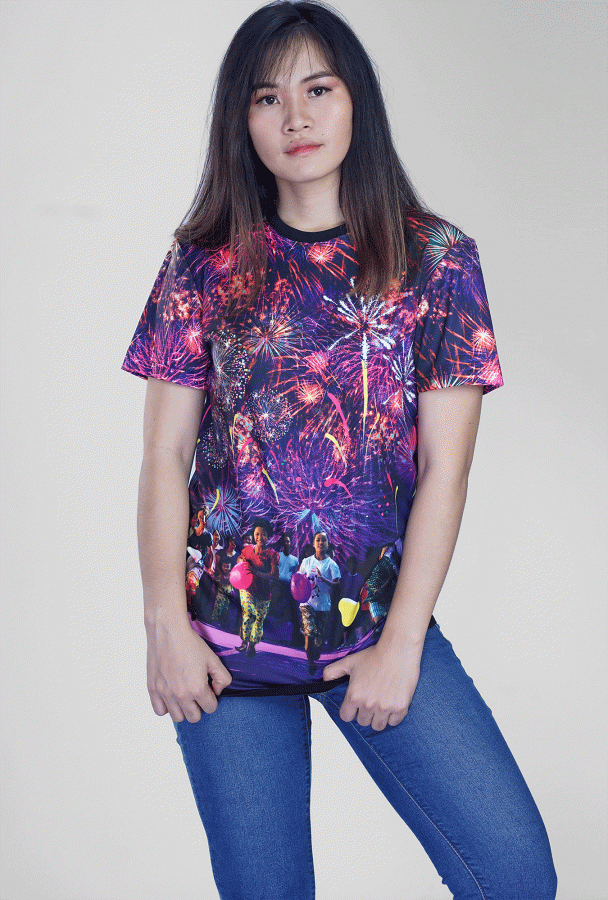 Fire word design Girl t-shirt